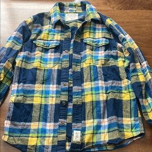 Abercrombie & FitchPlaid Flannel Shirt in Blue and Yellow and Green XL